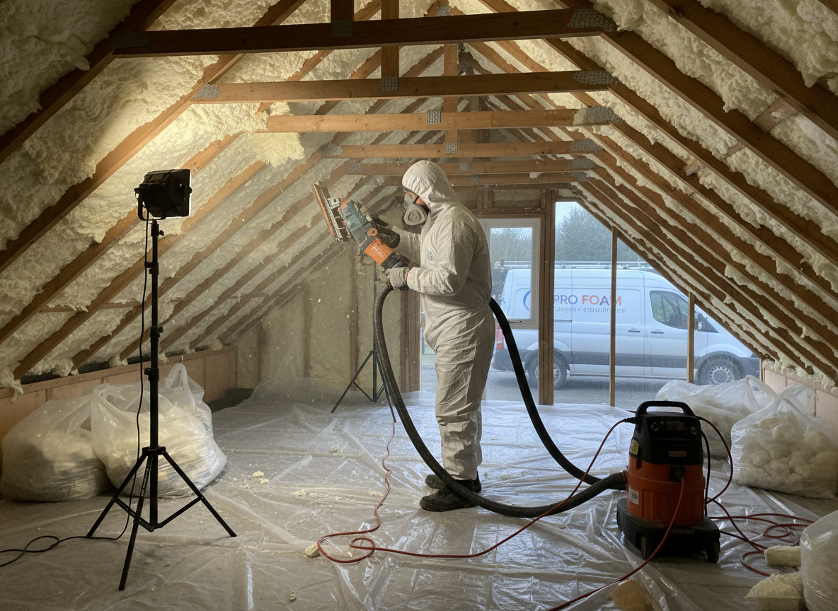 Same Day Spray Foam Removal in Bridgwater, Somerset
